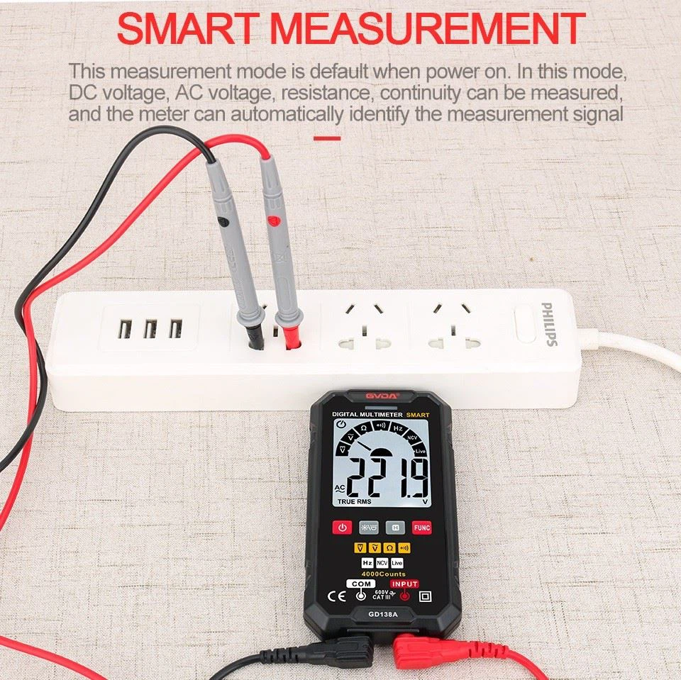 3. Auto range multimeter