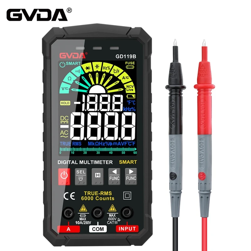 1. 6000 Counts digital multimeter -   
