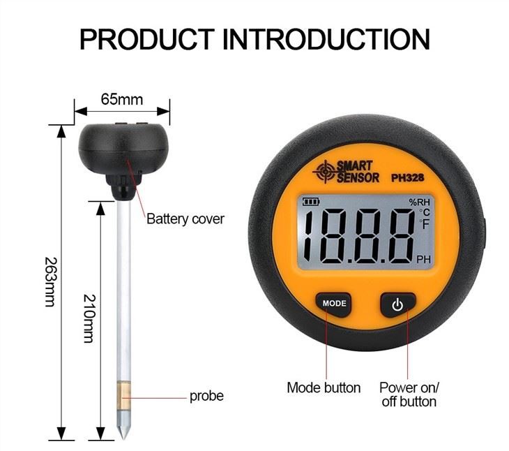 3 in 1 Solil Ph Tester With Temperature Moisture