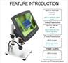 Digital USB Microscope 7.0 Inch LCD 32GB TF Card