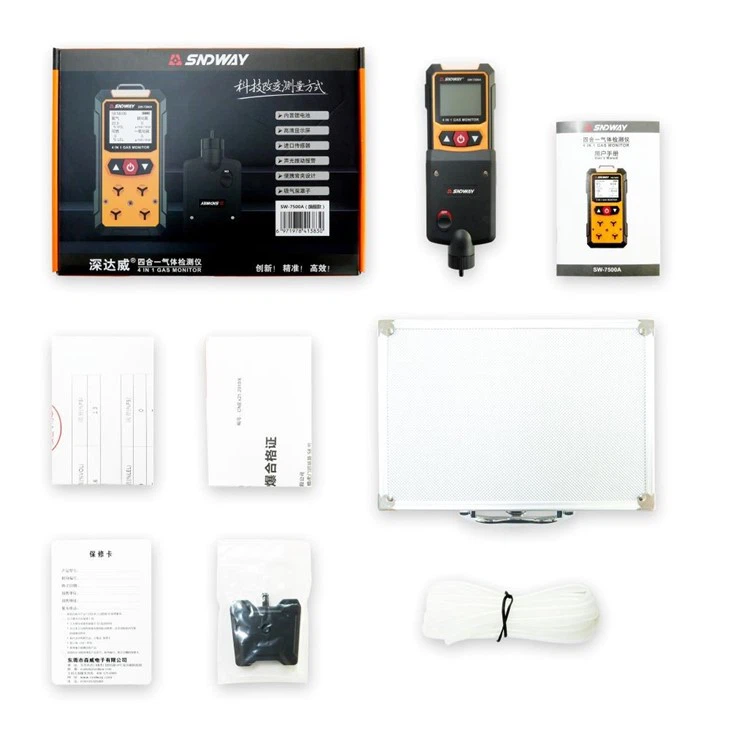 H2S O2 CO EX 4 Gas Monitor With Air Pump