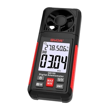 GVDA GD155 디지털 풍속계, 잘 만들어진, 읽기 쉬운, 최대 풍속 60 Mph