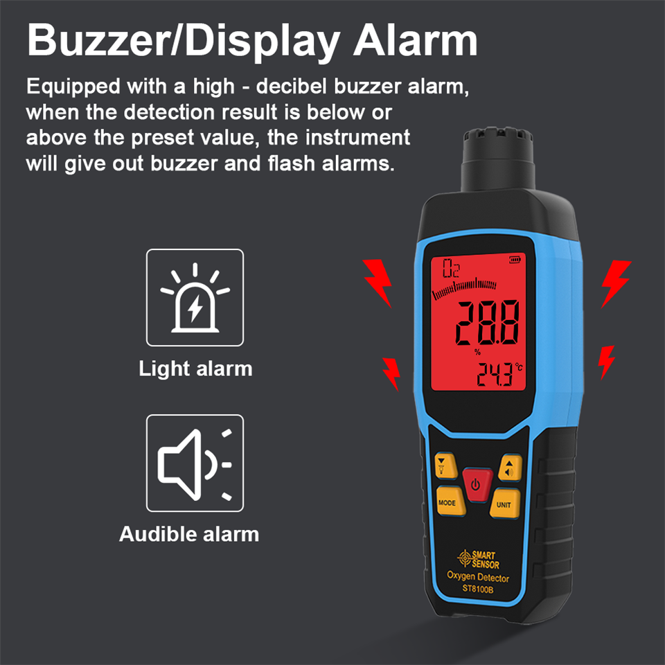 Portable 0~30% Vol Oxygen Gas Detector best